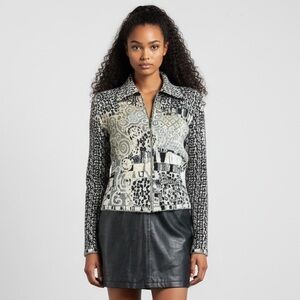 Kenzo Vintage 90s Jungle Zipper Cardigan